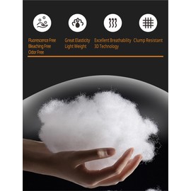 GOMICRAFT Fiberfill Stuffing for Crochet Animals, Crafts, Cushion and Clouds, Premium Quality Fiber Fill Pillow Stuffing Machine Washable Ployester. 600g/1.3lb