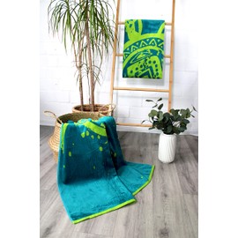 jilda-tex Beach Towel Bath Towel - 90 x 180 cm - 100% Cotton Velour Terry Cloth Easy Care, 90 x 180 cm