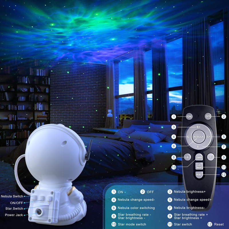 Macchiatto Astronaut Starry Sky Projector, Galaxy Projector LED Starry Sky