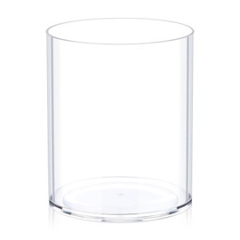 JYPS Jarrón transparente para el hogar, fiesta de boda, florero ancho de plástico transparente para flores, jarrón decorativo de boca ancha para decoración, centros de mesa, 6 x 6 pulgadas, apertura