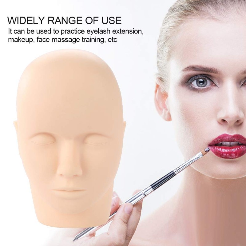 Lash Mannequin Head, Practice Training Head for Make Up and