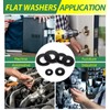 Bolatus Stainless Steel Washers Assortment 6 Sizes, Body Washers M4