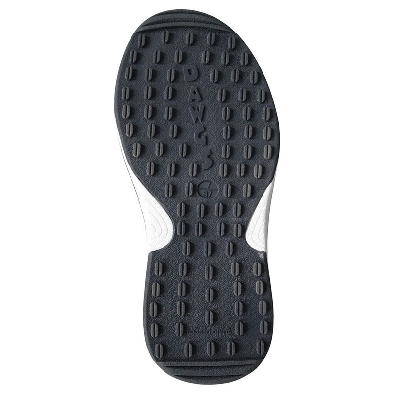 DAWGS Zapatillas Cruzadas para Caminar, Blanco/Azul Marino, 7 M US