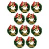 10PCS Dollhouse Christmas Wreaths Simulation Plastic Garland Model for 1/12