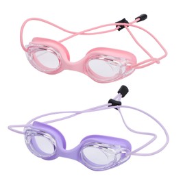 Mayoii 2-Pack Swimming Goggles for Kids 6-14, Anti-Fog UV Protection, Leakproof & Waterproof Kids Goggles with Quick Adjust, Clear View Swim Glasses for Boys & Girls (Pink and Purple)
