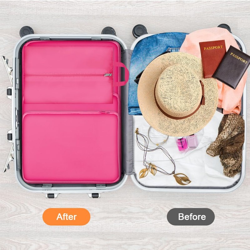 OSDUE 4-Piece Packing Cube Set for Suitcase, Travel Organiser, Suitcase