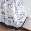 D DS CURTAIN Aviation Ocean Waterproof Poleyster Fabric Navy Printed