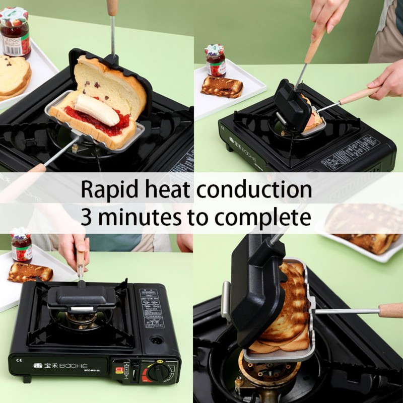 Sandwich Frying Pan, Aluminum Baking Disk Flip Frying Pan Suitable