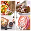 6 Pieces Japanese Retro Ceramics Soup Spoons Asian Soup Spoons
