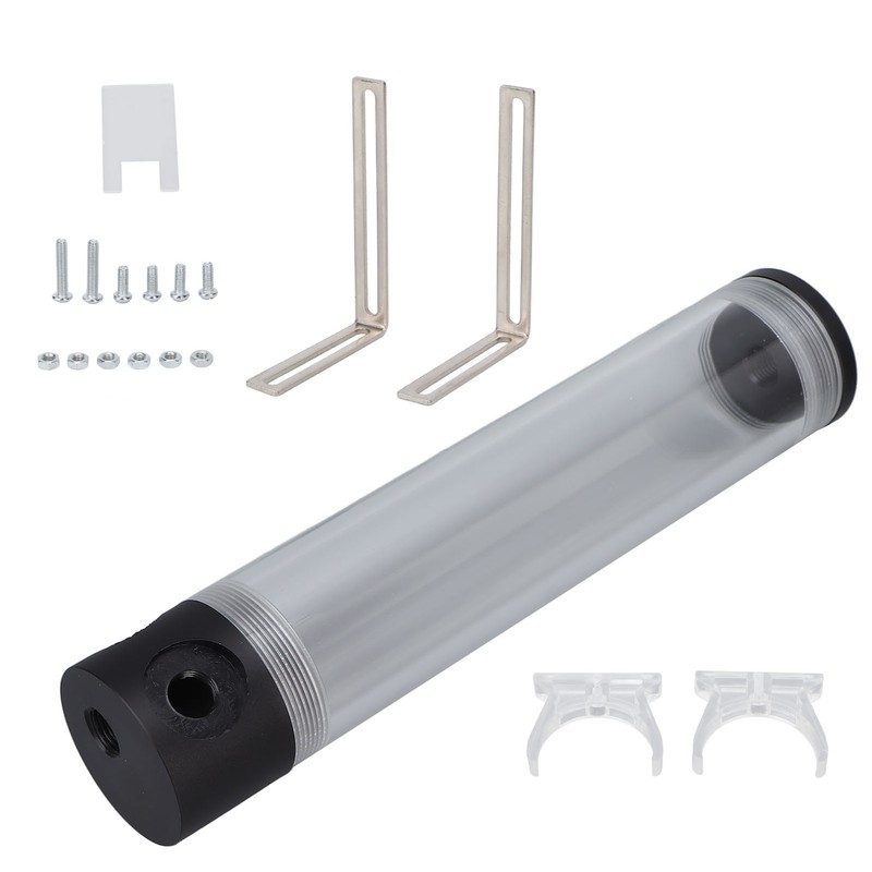 240mm Reservoir Water Cooling Cylindrical 4 Holes G1/4 Thread Acrylic