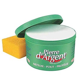 La Pierre d'Argent ® 500 g + Maxi-Schwamm mit Wabenstruktur – ein Naturprodukt auf Tonbasis: Man hat nie besser getan, alles zu reinigen und gleichzeitig zu schützen.