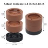 HANIHUA Brown Round Bed Furniture Risers (Set of 4) 2.3