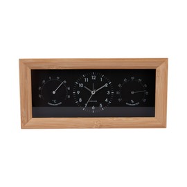 Karlsson Neat Rectangle Alarm Clock – Black – 26 x 5.4 x 12.8 cm – Rectangle – Bamboo – Alarm Clock for Bedroom