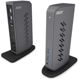 Acer U301 USB 3.0 Dock for Windows | 2 x HDMI Ports | 2 USB 3.1 Gen 1 Ports | 4 USB 2.0 Ports | Gigabit Ethernet | Requires One USB 3.1 Type A or USB 3.1 Type-C on Computer