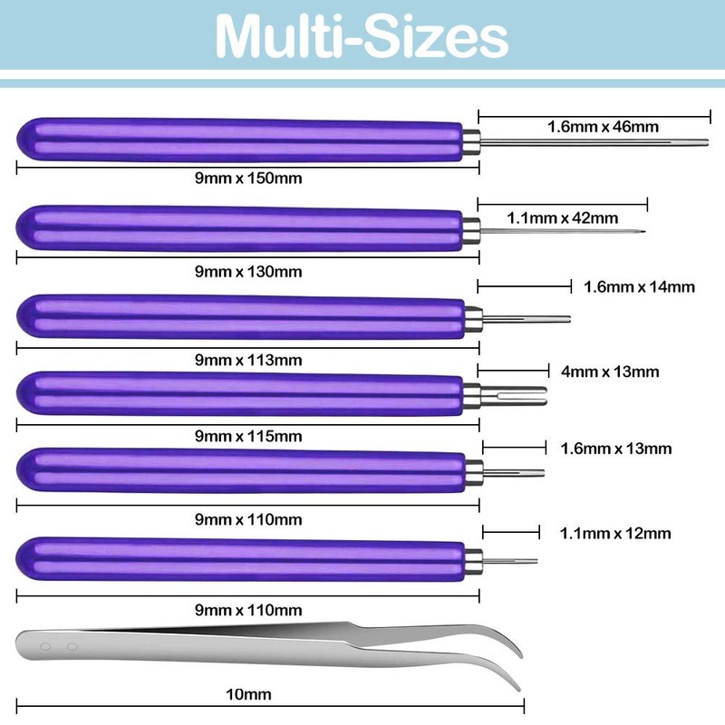 WLICCHS 7 Pieces Different Size Quilling Tools Quilling Paper Strips