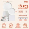 Sweese Plates and Bowls Sets,18 Pieces Modern Porcelain Dinnerware Set