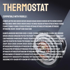 Thermostat for Kubota D902 D905 D1100 B1700 B2100 B2320 B2400 B2410 B2620 B2630 B2710 B2910 B2920 RTV1100 RTV1140 RTV900 Replace 19434-73014 19434-73010 16221-73270
