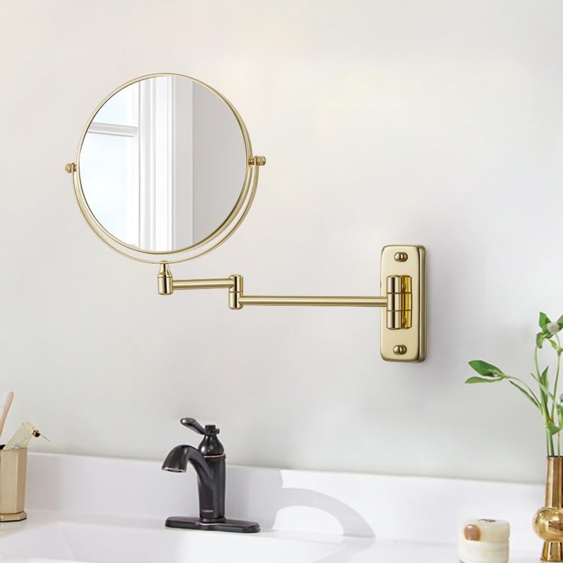 Cerdeco 8 Inch Double Sided Makeup Wall Mount Mirror with