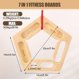 ZEMBSOYA Rock Climbing Training Board, Portable Fingerboards with Ropes, Professional Climbing Boards for Pull-up Grip Arm Training Indoor and Outdoor