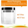 Vivimee 24 Pack Plastic Jars with Lids 16 oz (12