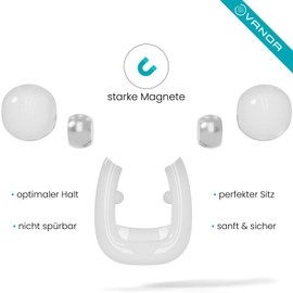 Vanoa® Premium Snore Stopper, Set of 2 Including Anti-Snoring Tips – Relaxed and Peaceful Sleep – Nose Clip Against Snoring – BPA-free – Odourless – Universal size transparent