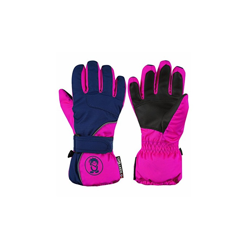 Trollkids Troll Finger Gloves Children's Waterproof - Marineblau / Magenta