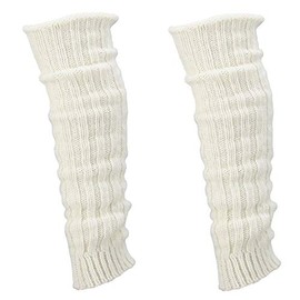 krautwear® Leg Warmers Chunky Knit Legwarmers with Alpaca Wool Alpaca Fluffy 40 cm ‘80s Black White Grey Beige Women's Girls’ 1, 2 or 4 Pairs -