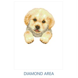 Needleart World Pup In Pot Diamond Embroidery Facet Art Kit, Multicolor