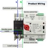63A 110V Mini ATS Automatic Transfer Switch 2P, Din Rail