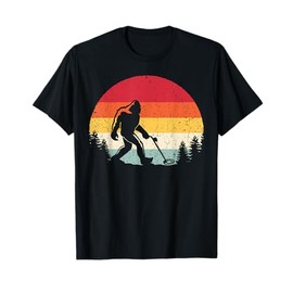 Retro Bigfoot Metal Detecting Funny Sasquatch Metal Detector T-Shirt