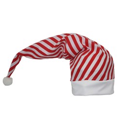The Dragons Den Adults Candy Cane Red & White Striped Victorian Style Night Cap Christmas Fancy Dress Novelty Hat