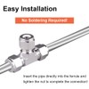 Φ1/4, 3 Way Tee Quick Connector, Push to Connect Air