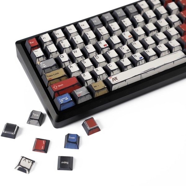 YMDK Retro Manga Theme Keycaps Anime Comic Full Set 141