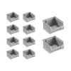 Economy Set 10 x Grey Storage Boxes 1.0 H x