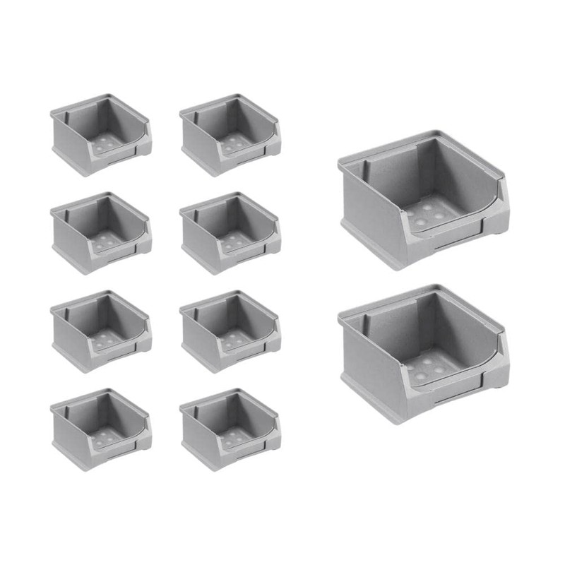 Economy Set 10 x Grey Storage Boxes 1.0 H x