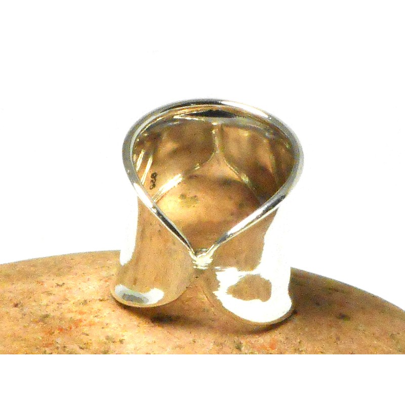 Solid 925 Sterling Silver Wide Ring, Metal