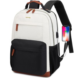 CAYINTOP School Backpack for Teen Girls - Cute College Backpacks Student Bookbag Travel Back Pack for Women with USB Charger 15.6 inch Laptop Bags Anti-theft Casual Daypack