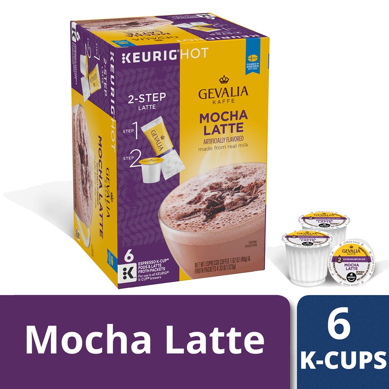 Gevalia Frothy 2-Step Mocha Latte Espresso Keurig K-Cup® Coffee Pods