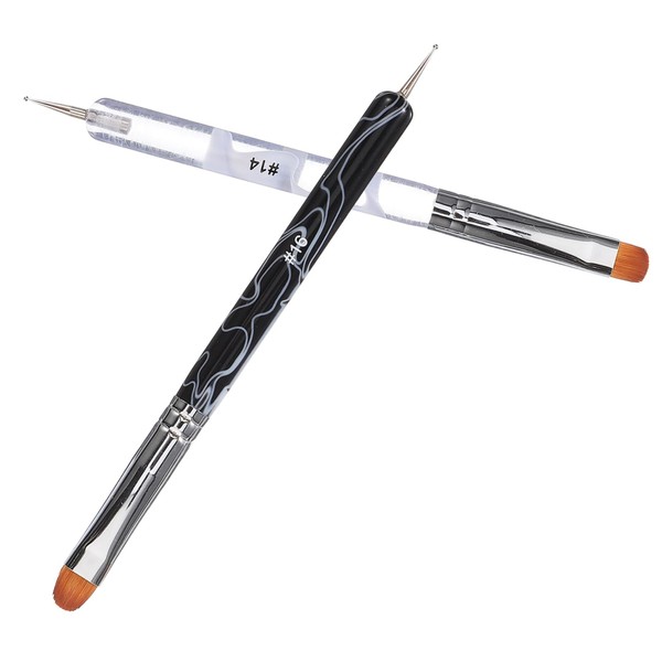 Healvian 2pcs Double Nail Dotting Pens Versatile Nail Art Brushes