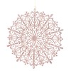 Toyland® Pack of 2-39cm Rose Gold Glitter Snowflake Pendant Christmas