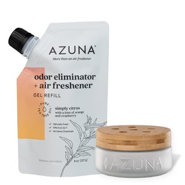 Azuna Air Freshener & Odor Eliminator Gel - One Room Kit - 8oz (Simply Citrus)