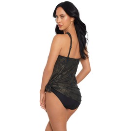 MagicSuit Women's Xantu Beverly Soft Cup One Piece Swimdress, Black/Brown, 14