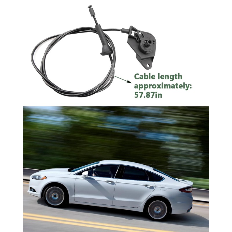 Hood Release Cable Pull Handle Assembly Fit for Ford Fusion