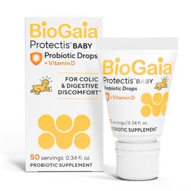 BioGaia Protectis Baby Probiotic Drops | Colic & Gas Relief + Vitamin D | Safe for Newborns | Ease Crying, Fussing, Colic, Gas, Spit-ups & Constipation | No Dairy, Soy & Gluten | 50 Day Supply | 10mL