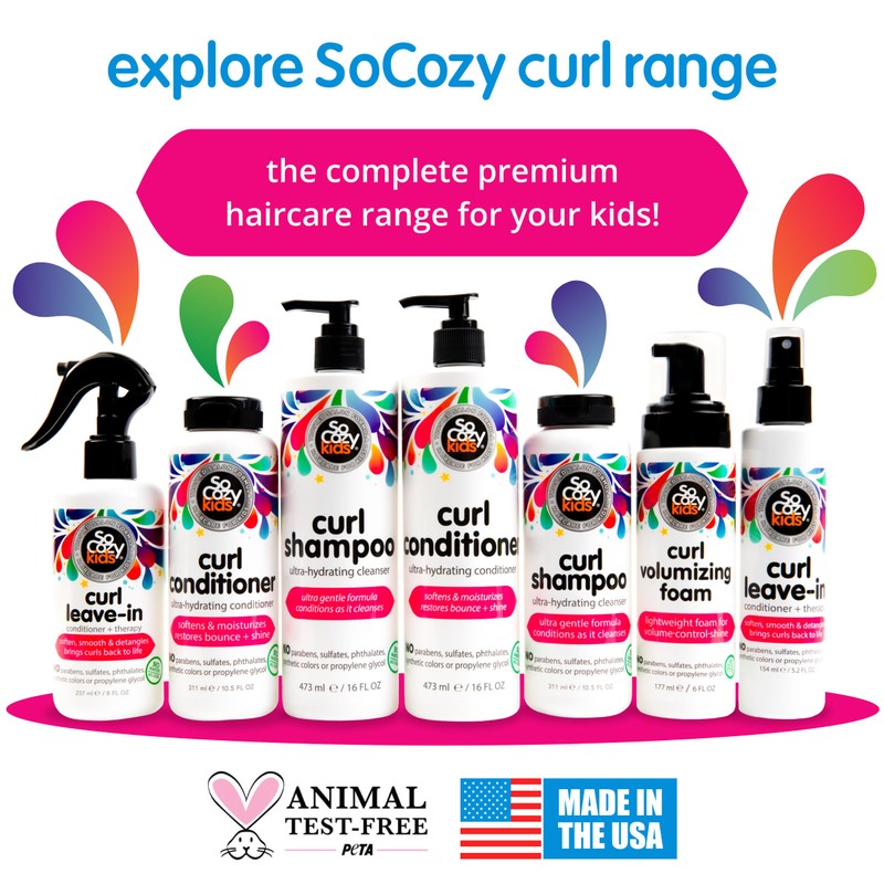 SoCozy Hair Mousse for Kids, Curl Volumizing Foam Mousse for