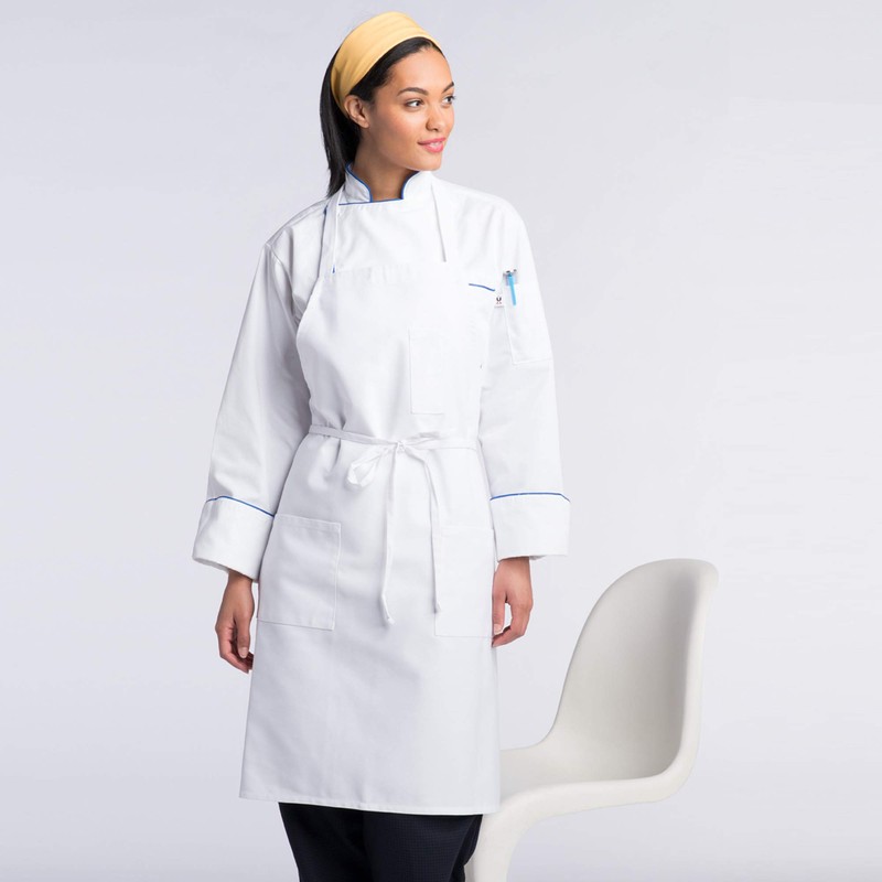 Uncommon Threads Unisex Bib Apron 3 Pockets, Khaki, One Size