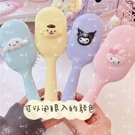 Sanrio Macaron Character Crossover Hairbrush - Cute Girl's Cushion Massage Airbag Portable Comb Free Size/Pink 20ea