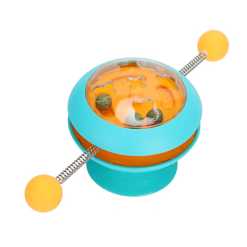 Windmill Spring Interactive Cat Catnip Toy Funny Cat Turntable Teasing