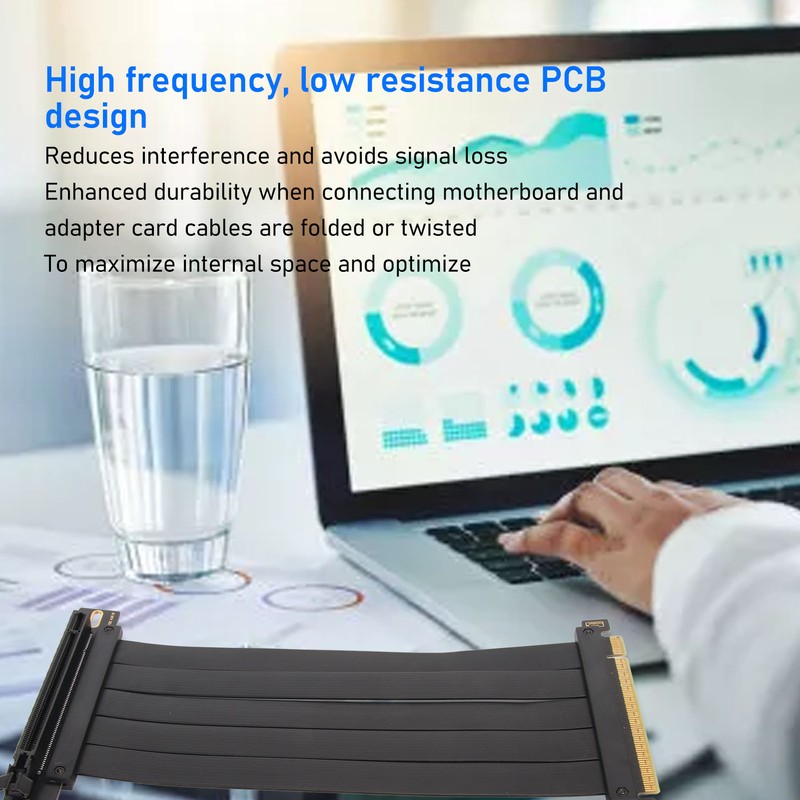 PCIE 4.0 X16 Riser Cable High Speed Flexible Extender Card