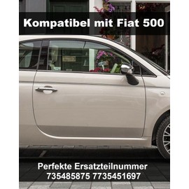 Kculapuny Car Door Handle for Fiat 500, Front Left Replacement Car Door Handle Replacement 735485875 7735451697